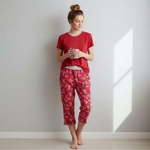 Y2K‎ Happy Bunny Women’s Pajama Pants Capri “PLEASE GO AWAY” Sz XL Sleep Lounge